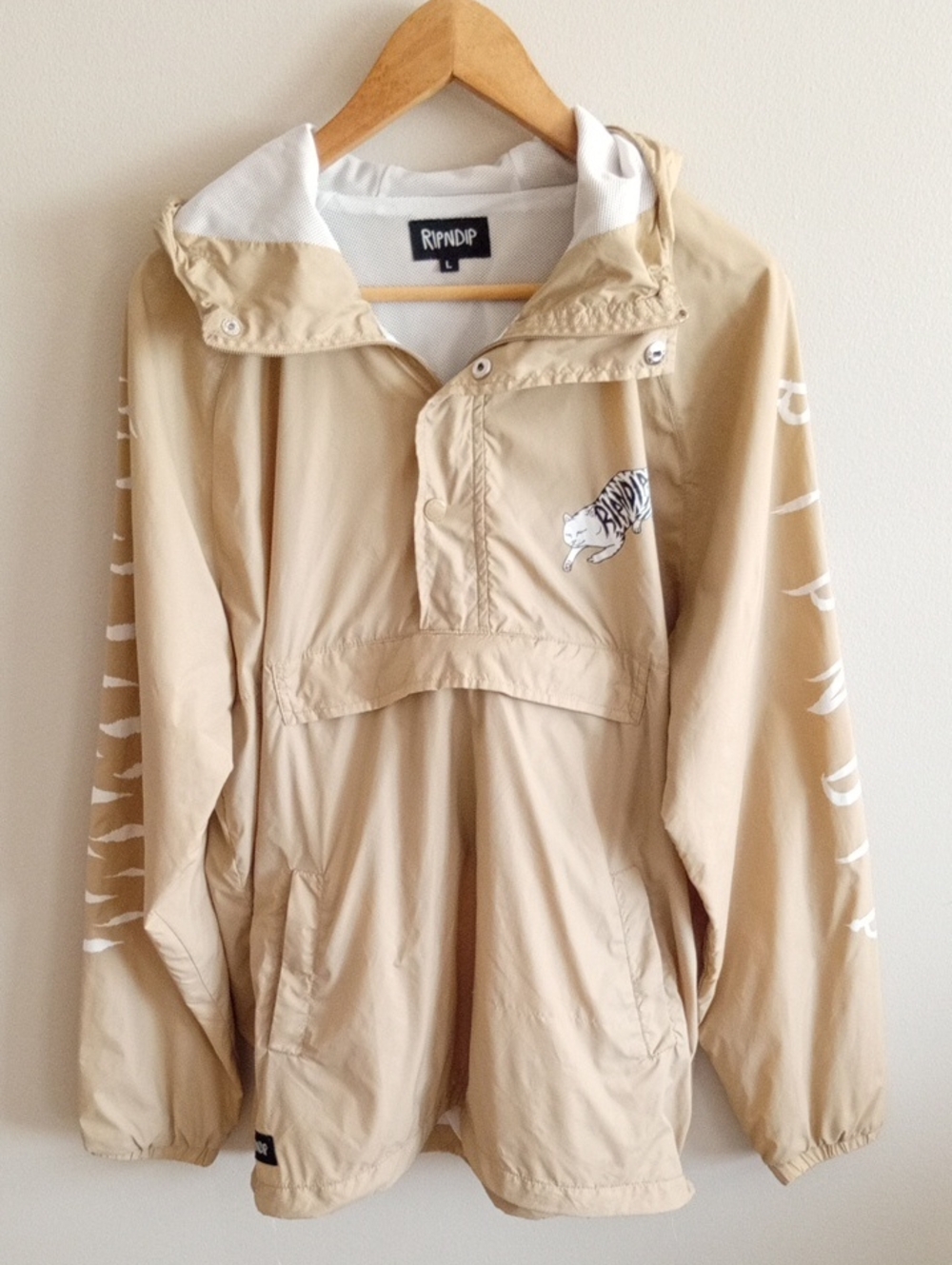 Ripndip Tattoo Nerm Half Zip Anorak Jacket Size Large